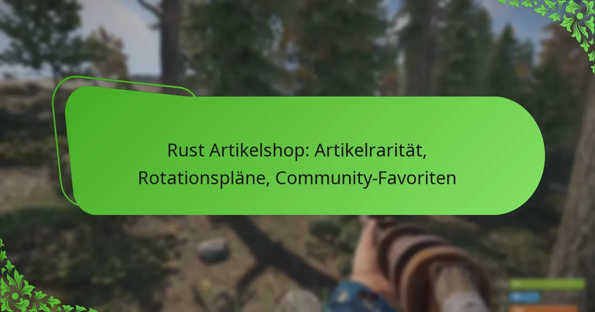 Rust Artikelshop: Artikelrarität, Rotationspläne, Community-Favoriten