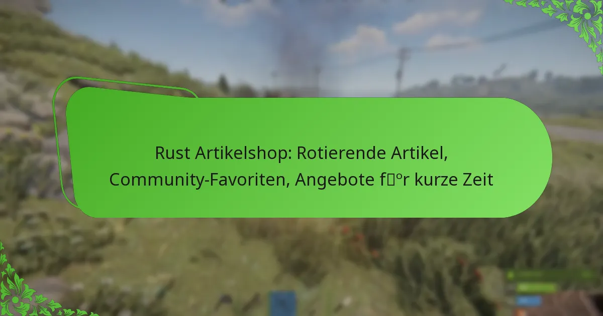 Rust Artikelshop: Rotierende Artikel, Community-Favoriten, Angebote für kurze Zeit