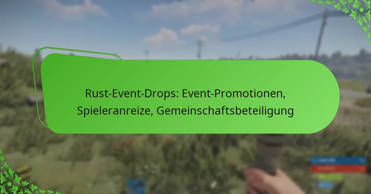 Rust-Event-Drops: Event-Promotionen, Spieleranreize, Gemeinschaftsbeteiligung