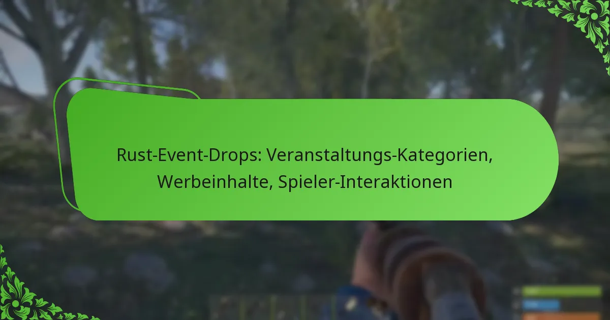 Rust-Event-Drops: Veranstaltungs-Kategorien, Werbeinhalte, Spieler-Interaktionen