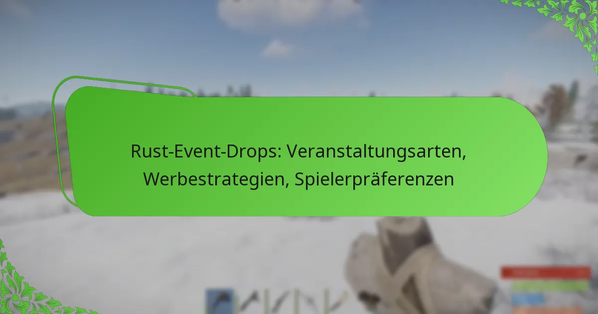 Rust-Event-Drops: Veranstaltungsarten, Werbestrategien, Spielerpräferenzen