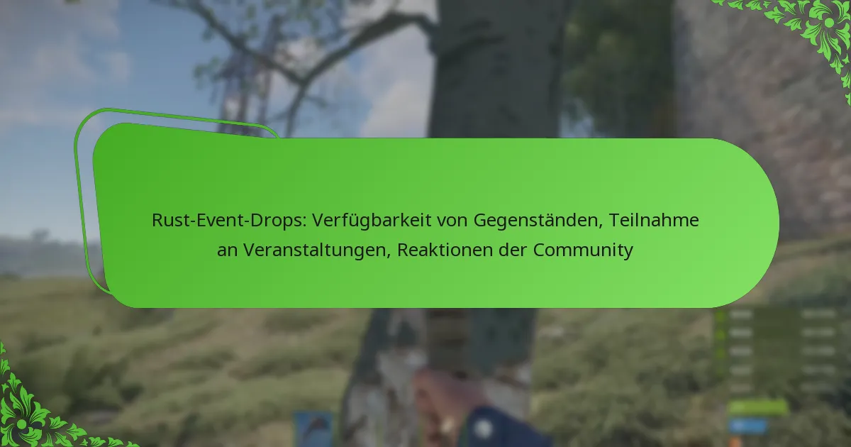 Rust-Event-Drops: Verfügbarkeit von Gegenständen, Teilnahme an Veranstaltungen, Reaktionen der Community