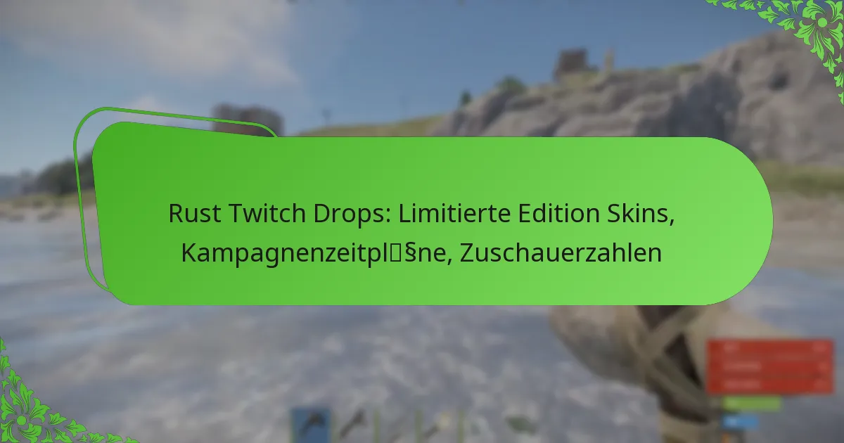 Rust Twitch Drops: Limitierte Edition Skins, Kampagnenzeitpläne, Zuschauerzahlen