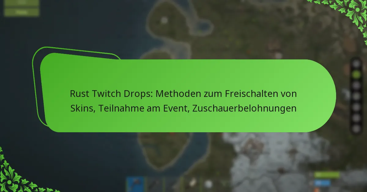 Rust Twitch Drops: Methoden zum Freischalten von Skins, Teilnahme am Event, Zuschauerbelohnungen