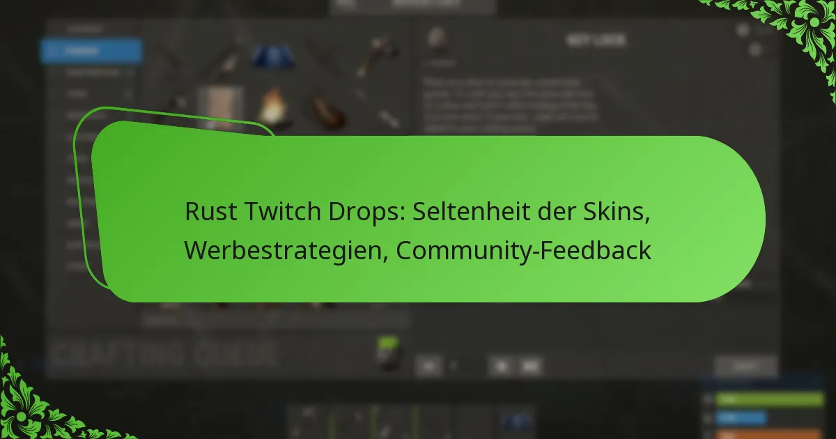 Rust Twitch Drops: Seltenheit der Skins, Werbestrategien, Community-Feedback