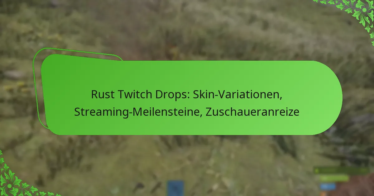 Rust Twitch Drops: Skin-Variationen, Streaming-Meilensteine, Zuschaueranreize