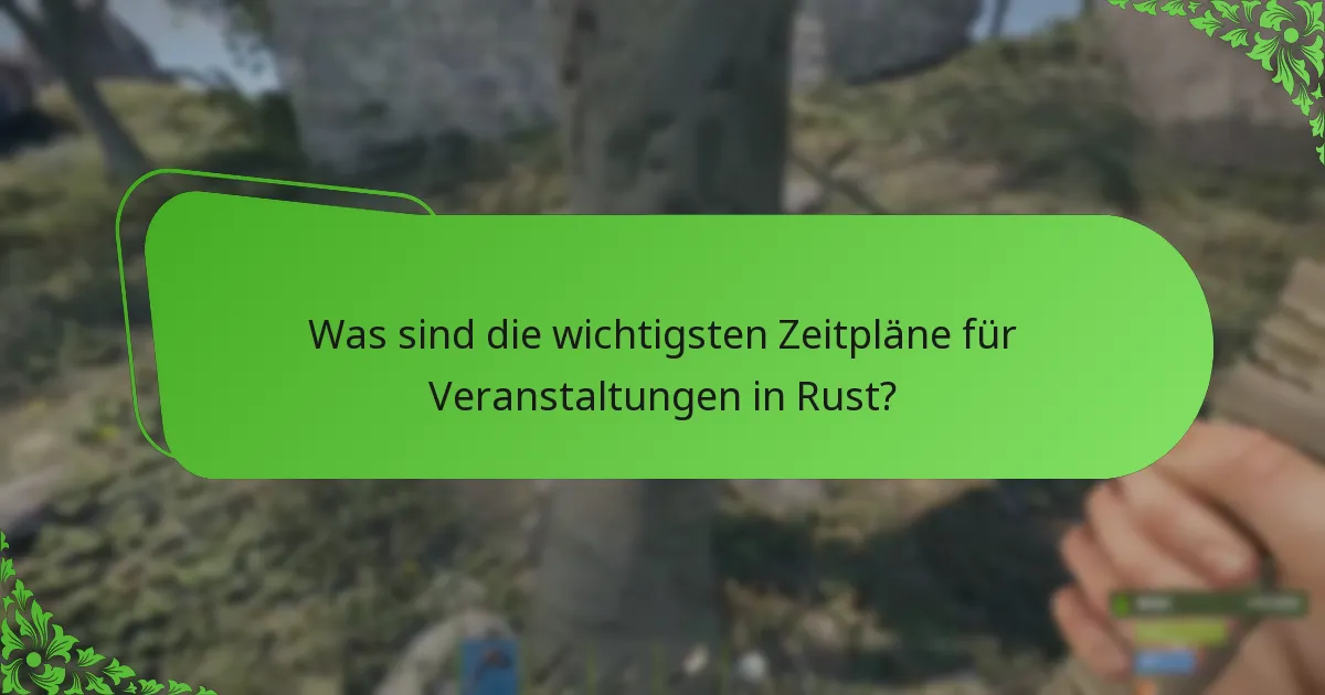Welche Wohltätigkeitsinitiativen sind mit Rust-Veranstaltungen verbunden?