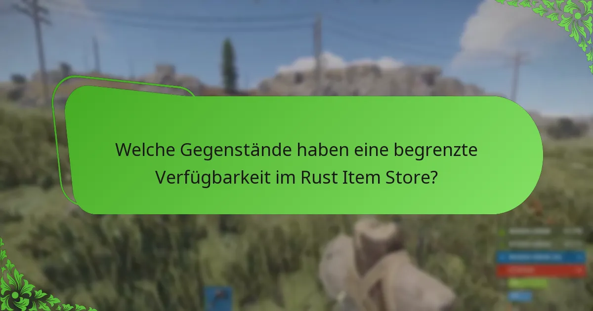 Wie oft finden saisonale Rotationen im Rust Item Store statt?